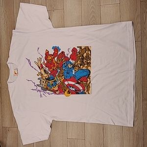 VENGEANCE DESIGNS Avengers Marvel Cotton‎ Mens XL Short Sleeve Shirt RARE